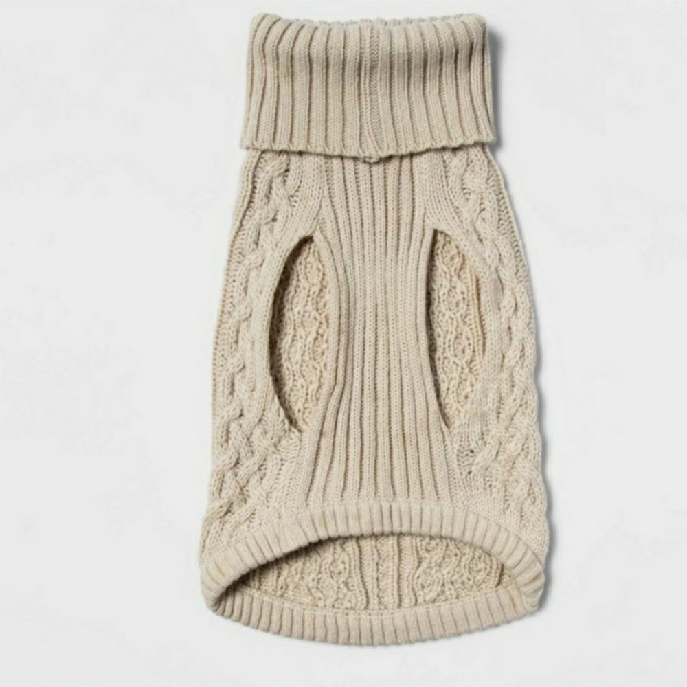 Cable Knit Turtleneck Dog Sweater - Boots & Barkley New with Tags - Picture 3 of 9